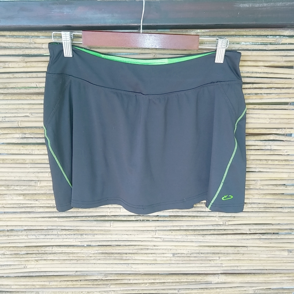 Ikonik LP Black Lime Athletic Skort Petite